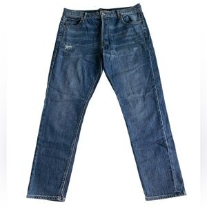 Express High Rise Distressed Vintage Skinny Ankle Blue Jeans Women’s 10